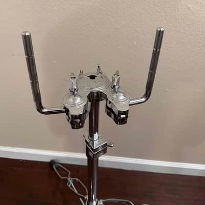 DW DWCP9900 9000 Series Heavy Duty Double-Braced Dual Tom Stand 2010s - Chrome image 2