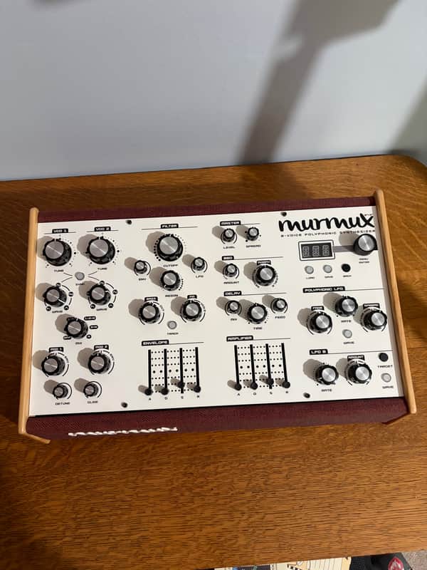 Dreadbox Murmux Adept Edition 8-Voice Polyphonic Synthesizer 2024 - Present - White with Wood Sides image 1