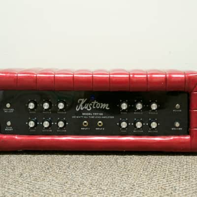 Kustom TRT100 100 Watt Tube Guitar Amplifier Head Red Tuck and Roll image 1