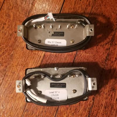 Gibson 57 Classic, Classic Plus Humbucker Set, Black Nickel/Chrome Pickups for Les Paul SG Explorer V image 2