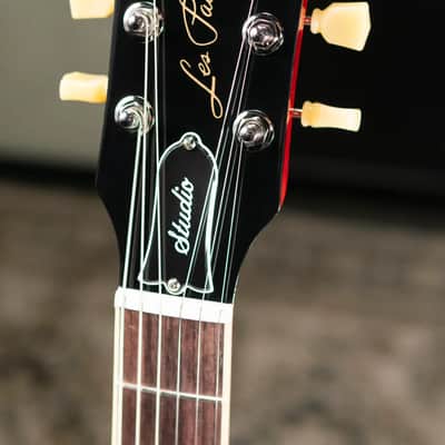 Gibson Les Paul Studio Double Trouble Electric Guitar - Dirty Lemon Burst/Cherry Back with Gig Bag image 5