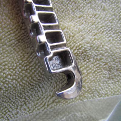 Gibson Lightning Bar Wraparound Compensating Bridge Early 60's Nickel Gibson Compensated Stop Tailpiece Cool Vintage Part image 5