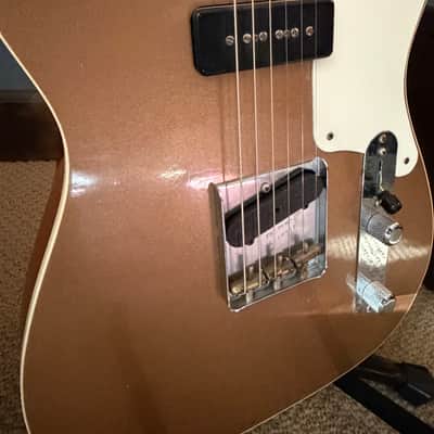 Fender Custom Shop P90 Mahogany Telecaster Journeyman Relic 2020 Aged Firemist Gold image 3