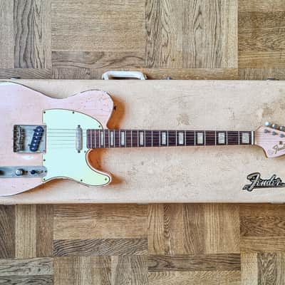 Fender Telecaster Shell Pink with 1966 Jazzmaster neck and red bobbin pickups image 6