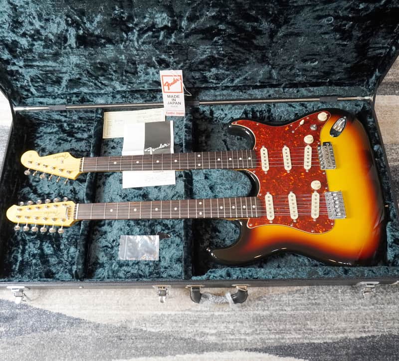 2012 Fender Japan ST-W 3CS 30th Anniversary Double Neck 6/12 String Stratocaster Limited MIJ image 1