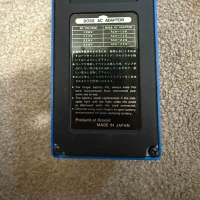 Boss CS-3 Compression Sustainer (Black Label) 1986 - 1992 - Blue image 2