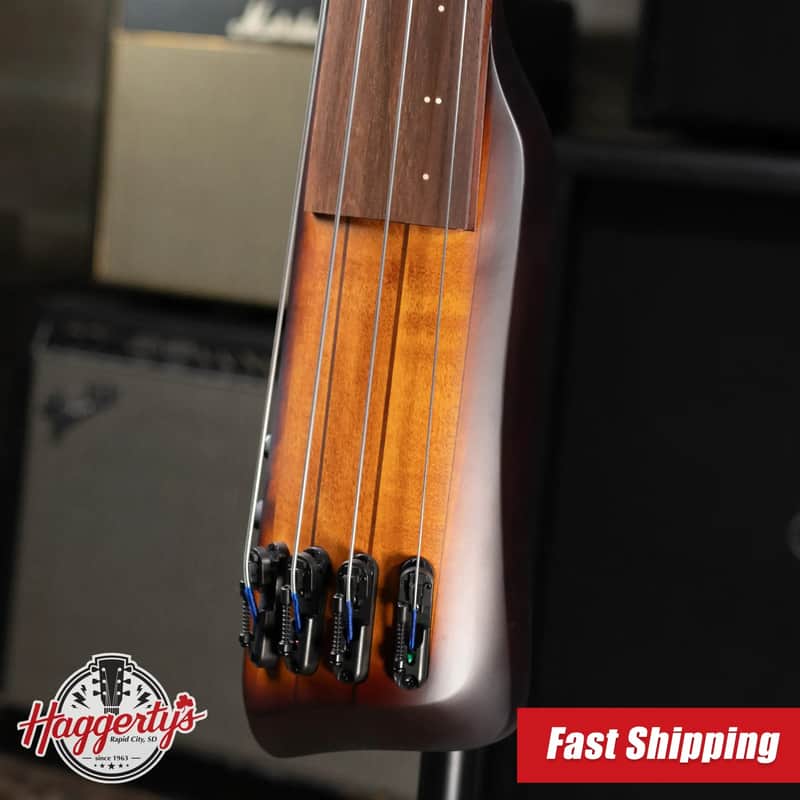 Ibanez Bass Workshop UB804 4-String Electric Upright Bass - Mahogany Oil Burst with Gig Bag image 1
