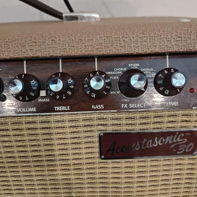 Fender Acoustasonic 30 2-Channel 30-Watt 1x8" Acoustic Guitar Amp with Onboard Effects 2004 - 2011 - Brown image 2