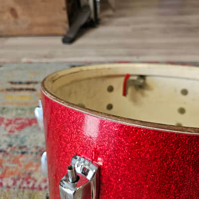 Ludwig Super Classic 22-16-13" 3-ply Drum Kit in Red Sparkle - Keystone Badge 1964 image 24