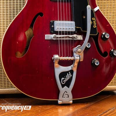 Guild Starfire V in Cherry Red with Rare Mahogany Body - 1965 image 5
