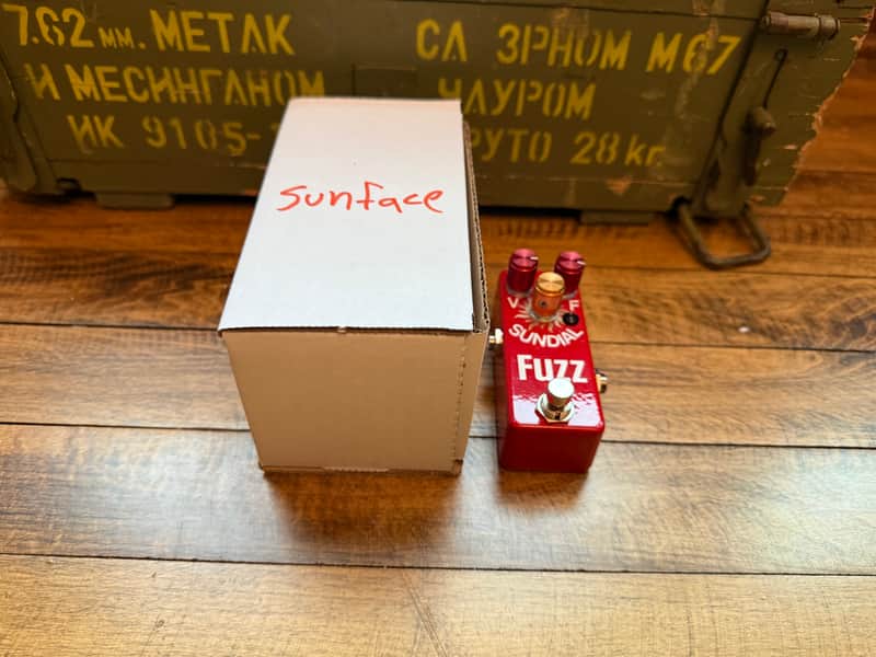 Mini 1590a PedalPCB (Clone of Analogman Sunface) 2026 Red Powder coated 2 BC108s! image 1