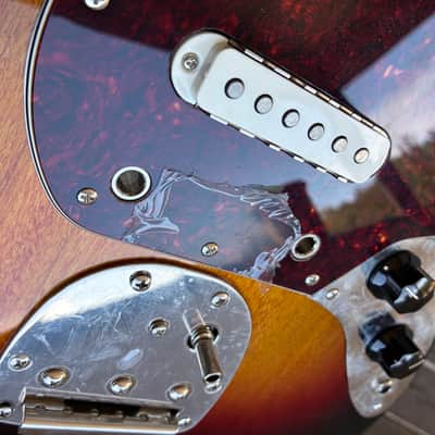 Squier Bass Vi loaded Body project parts caster - Sunburst electric guitar image 17