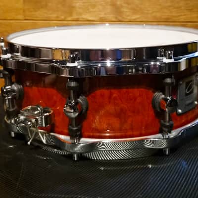 Sonor Designer 14"*5" Red Cherry birdseye maple snare image 10