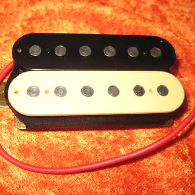 No Name Guitar Pickup 1990's Black and Cream Humbucker Neck image 1