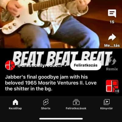 Mosrite Ventures II Slab Body B125 owned by GG Allin and The Jabbers 1965 - sunburst image 2