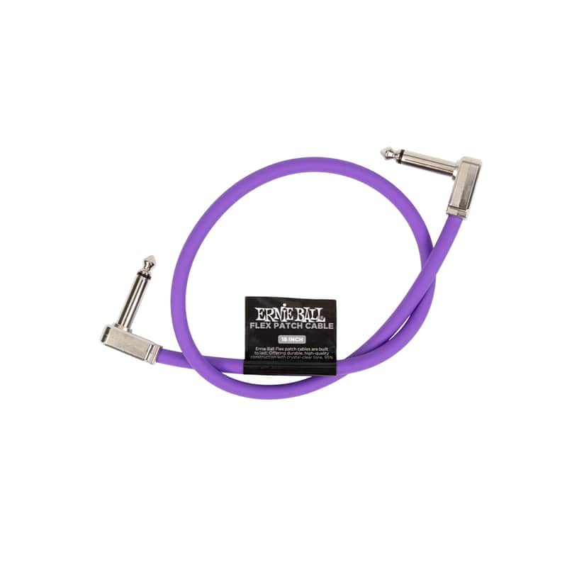 Ernie Ball 6449 Flex Patch Cable Purple 46 Cm image 1