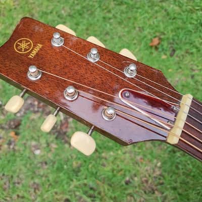 Vintage 1973 Yamaha FG-110E Acoustic Electric Guitar- Natural - Rare Model! image 8