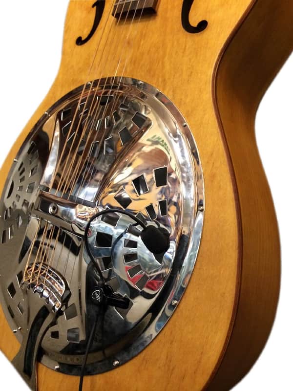 "THE FEATHER" SPIDER DOBRO RESONATOR GUITAR PICKUP with FLEXIBLE MICRO-GOOSE NECK by Myers Pickups image 1