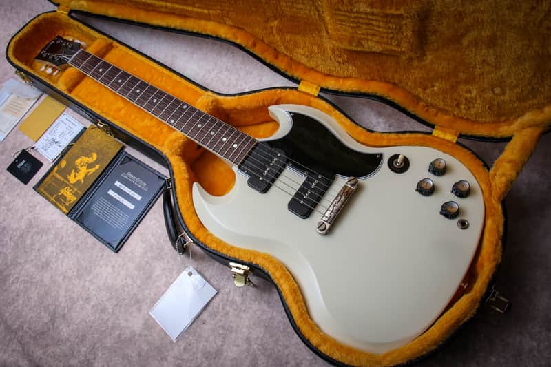 GIBSON USA Custom Shop 1963 SG Special Reissue Lightning Bar "Classic White + Rosewood" (2023) image 1