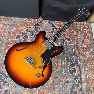 Epiphone Rivoli Reissue Short Scale Semi-Hollow Bass Mudbucker Transducer - 1996 image 7