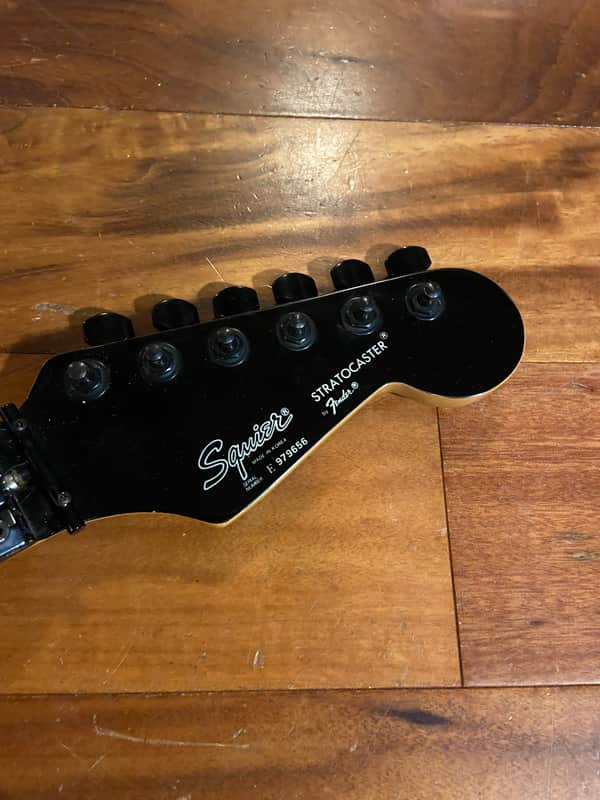 1989 Fender Squier MIK Korea Floyd Rose Strat Stratocaster Rosewood Neck Tuners image 1