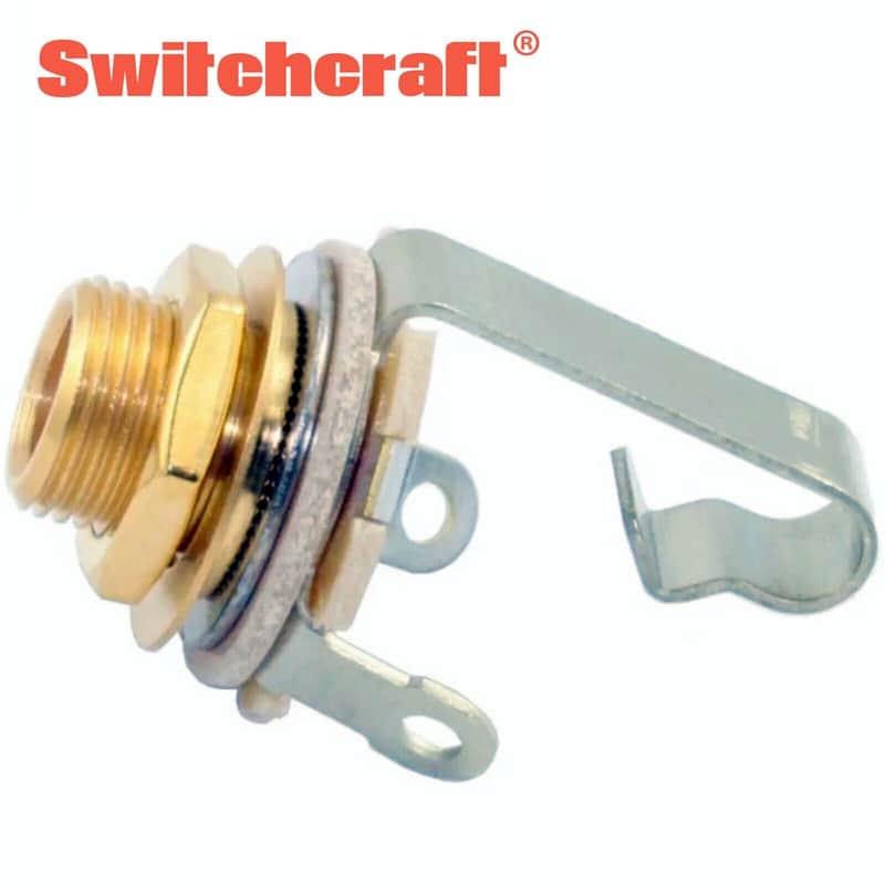 NEW (1) Switchcraft # 11 GOLD 1/4" Input Output Jack 1/4" Mono For Guitar & Bass image 1