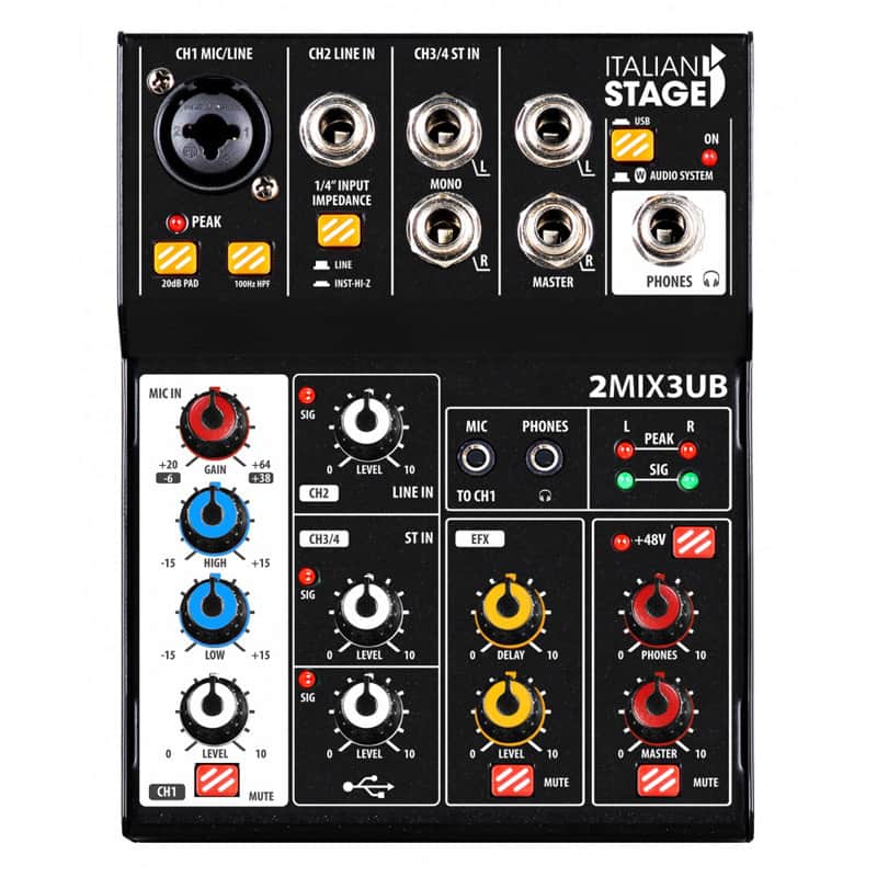 Italian Stage IS 2MIX3UB Compact Mixer image 1