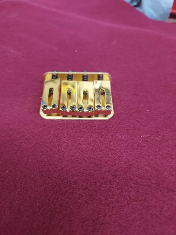 Jerman Four String Electric Mandolin Hard Tail Brass  Bridge image 1