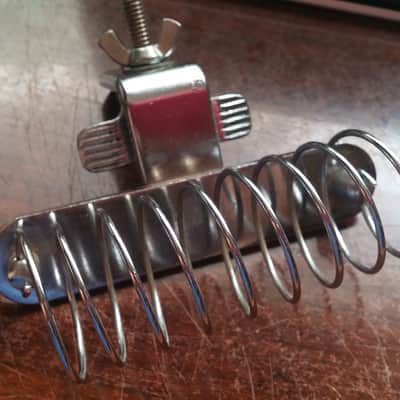 VINTAGE Pearl Hoshino Bass Drum Hoop Mount Stick Holder MIJ MADE IN JAPAN 60s Chrome VERY NICE !!! image 8