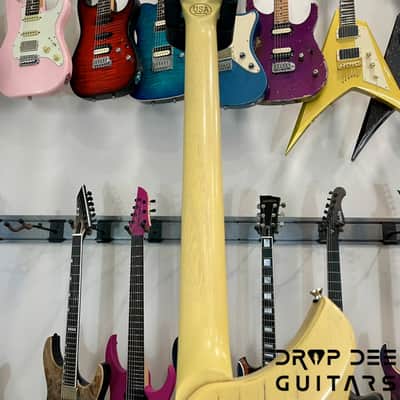 Dunable USA Custom Shop Yeti Electric Guitar w/ Case-Cream w/ Pore Fill image 14