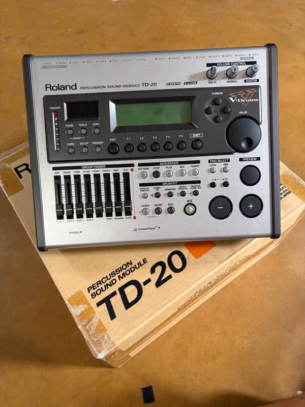 Roland TD-20 V-Drums Percussion Sound Module / Drum Brain – Original Box & Power Cord image 1
