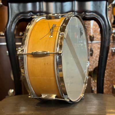 VINTAGE 1960's Gretsch 5.5x14 Dixieland Snare Drum in Natural image 7