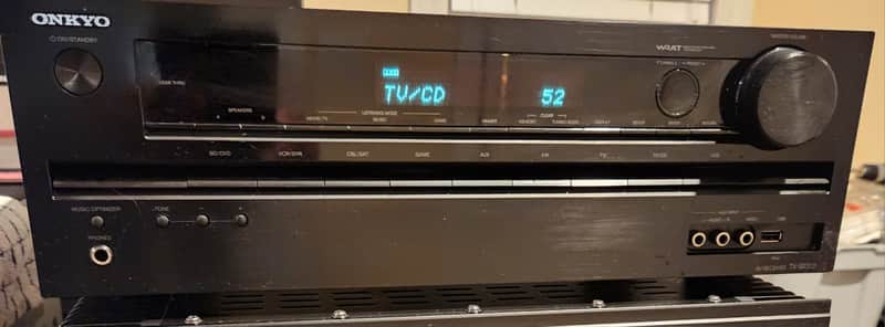 Oknkyo Onkyo TX-SR313 5.1-channel home theater A/V receiver 90s - Black image 1