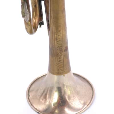 1952 Olds Studio Cornet in Raw Brass w/Nickel flare image 12
