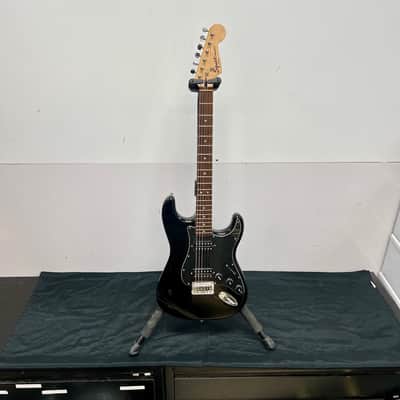 Used Squier FSR Bullet Strat Stratocaster Electric Guitar HH Black 2010 image 1