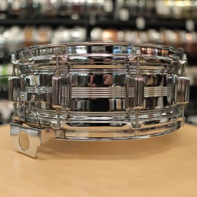 Pre-Owned Rogers 5x14" "Big R" Dynasonic Chrome over Brass Snare Drum image 4