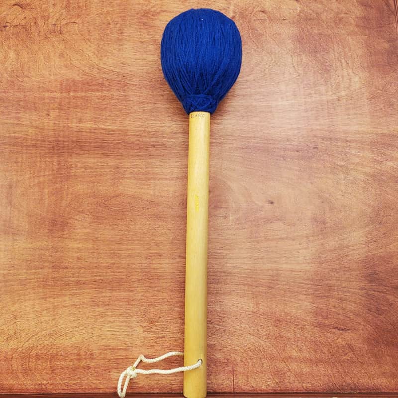 Grover TT-1 Gong/Tam Tam Mallet, Early 2000s Blue yarn w/wood shaft image 1
