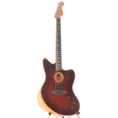 Fender Certified Pre-Owned American Acoustasonic Jazzmaster All-Mahogany, Ebony Fingerboard, Bourbon Burst (I5) (3019A) image 5
