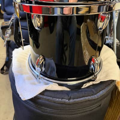 Slingerland Nashville Studio king 90s Gloss black wrap 10x10 tom Nice Cond! image 3