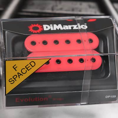 DiMarzio DP159FPK Evolution F-Spaced Bridge Humbucker - Pink / Black Pole Pieces