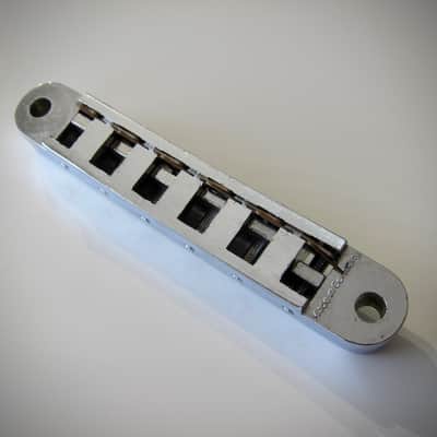 Gibson Tune-O-Matic Bridge Nashville Style Authentic Vintage Part Circa 1975-1982 Chrome image 4
