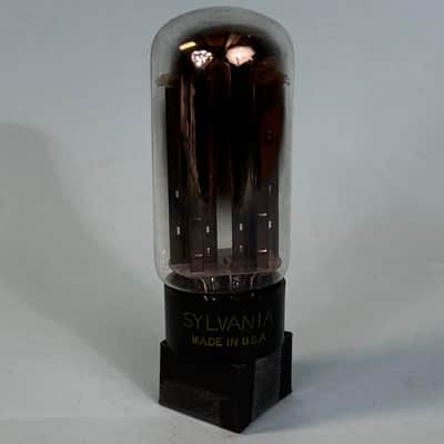 1950s Sylvania 5U4GB Vintage Black Plate Side Getter Rectifier Tube! T399 image 2