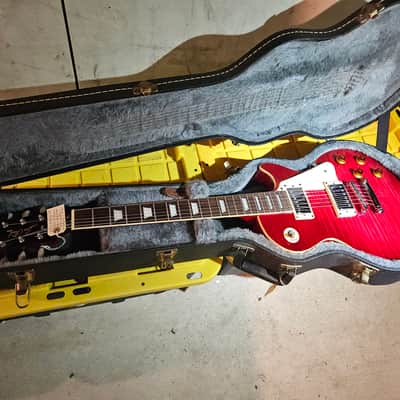 Epiphone flametop les paul ,cherry red Older model in minty condition, circa 1995 image 8