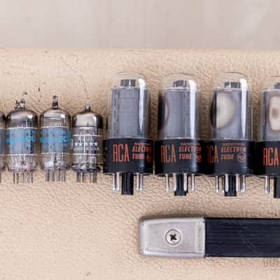 1963 Fender Dual Showman Pre-CBS Vintage Blonde Black Panel Piggyback Tube Amp w/ 7355 Tubes, JBL D130 Speakers image 25