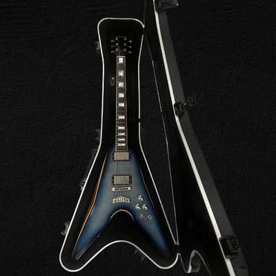 Dunable USA Custom Shop Asteroid One-of-a-Kind Wooden Binding Baphomet HH Coil Split Locking Tuners + Case image 3