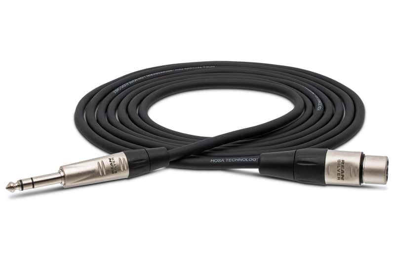 Hosa HXS-010 XLR3F to 1/4" TRS Pro Balanced Interconnect - Black image 1
