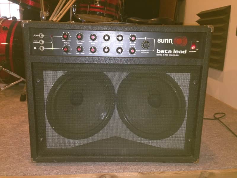 Vintage SUNN BETA LEAD 2x12 Speaker Electric Guitar AMP COMBO CLEAN image 1