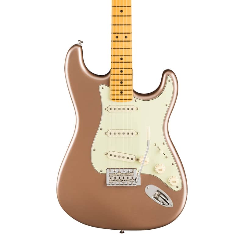 Fender American Professional Classic Stratocaster Maple Faded Firemist Gold w/bag image 1