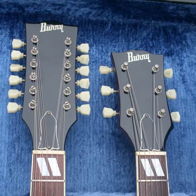 Burny  Jimmy Page Red RSG-140 Double Neck Guitar CIRCA 1992 Cherry Red image 5