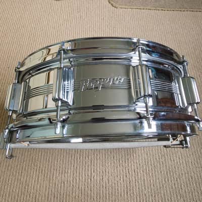Rogers 5-Line Dyna-Sonic 5x14" COB Snare Drum 1974 - 100% Original w/ Snare Frame & Protection Racket Case image 3